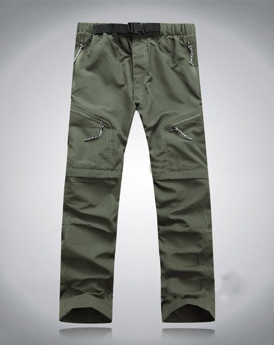 Pantalones de Hombre con Cintura Elástica y Piernas Convertibles | Ideales para Actividades al Aire Libre