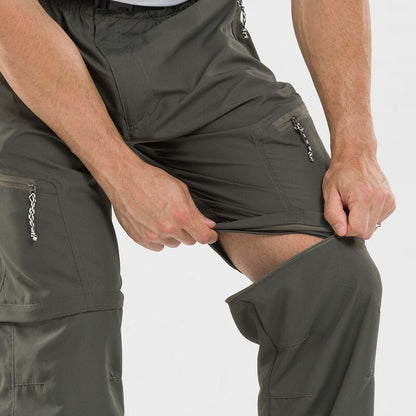 Pantalones de Hombre con Cintura Elástica y Piernas Convertibles | Ideales para Actividades al Aire Libre