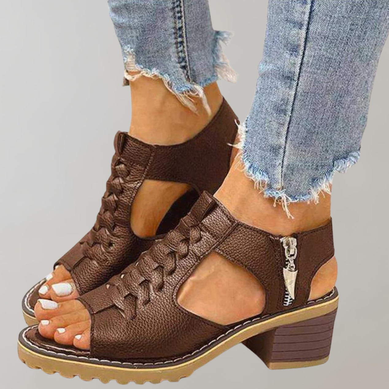Sandalias de Tacón con Diseño Abierto para Mujer | Ideales para Uso Diario en Temporadas Cálidas