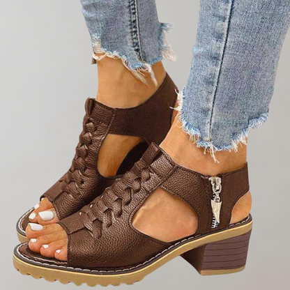 Sandalias de Tacón con Diseño Abierto para Mujer | Ideales para Uso Diario en Temporadas Cálidas