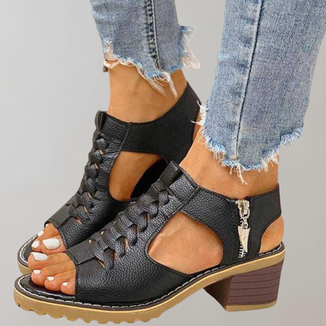 Sandalias de Tacón con Diseño Abierto para Mujer | Ideales para Uso Diario en Temporadas Cálidas