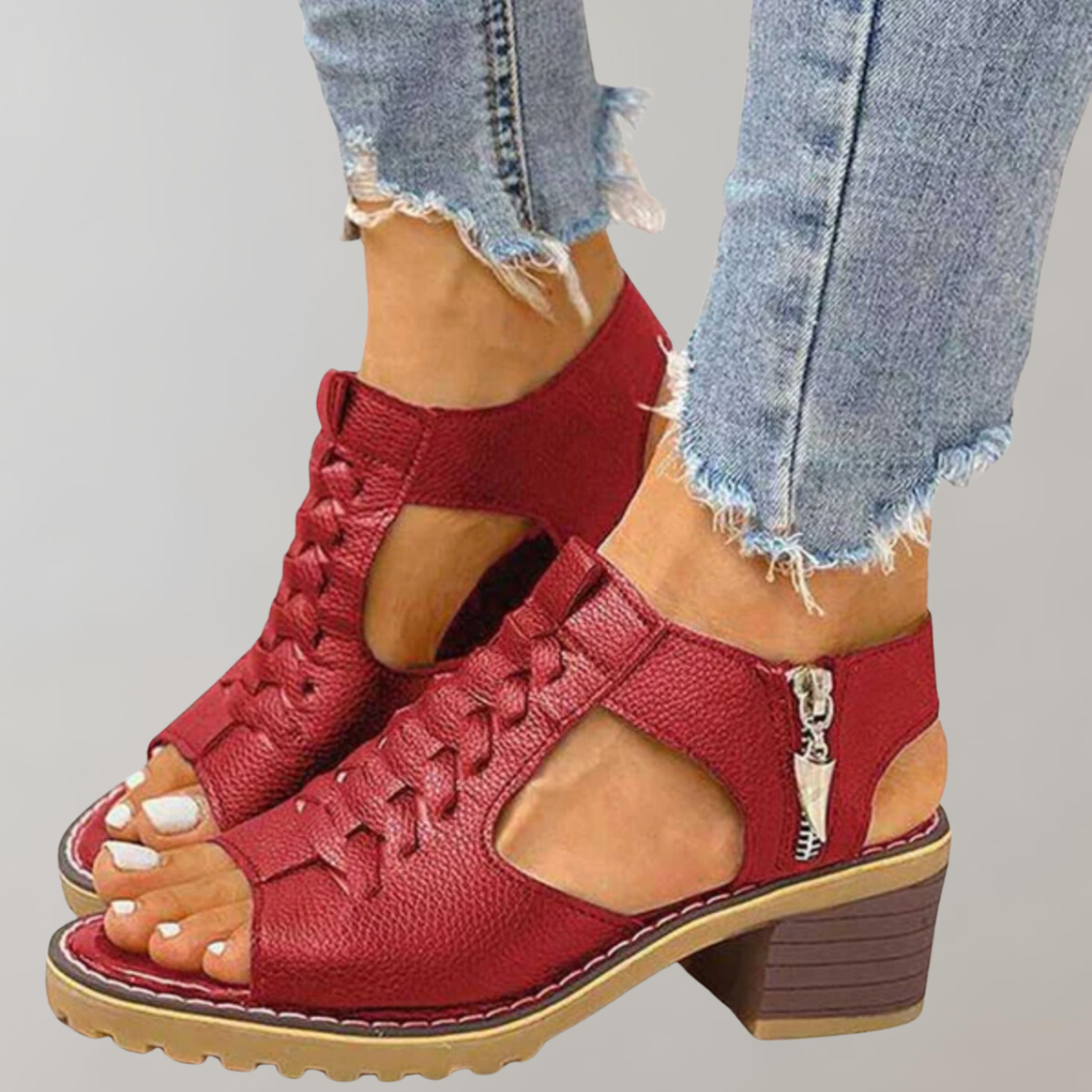 Sandalias de Tacón con Diseño Abierto para Mujer | Ideales para Uso Diario en Temporadas Cálidas