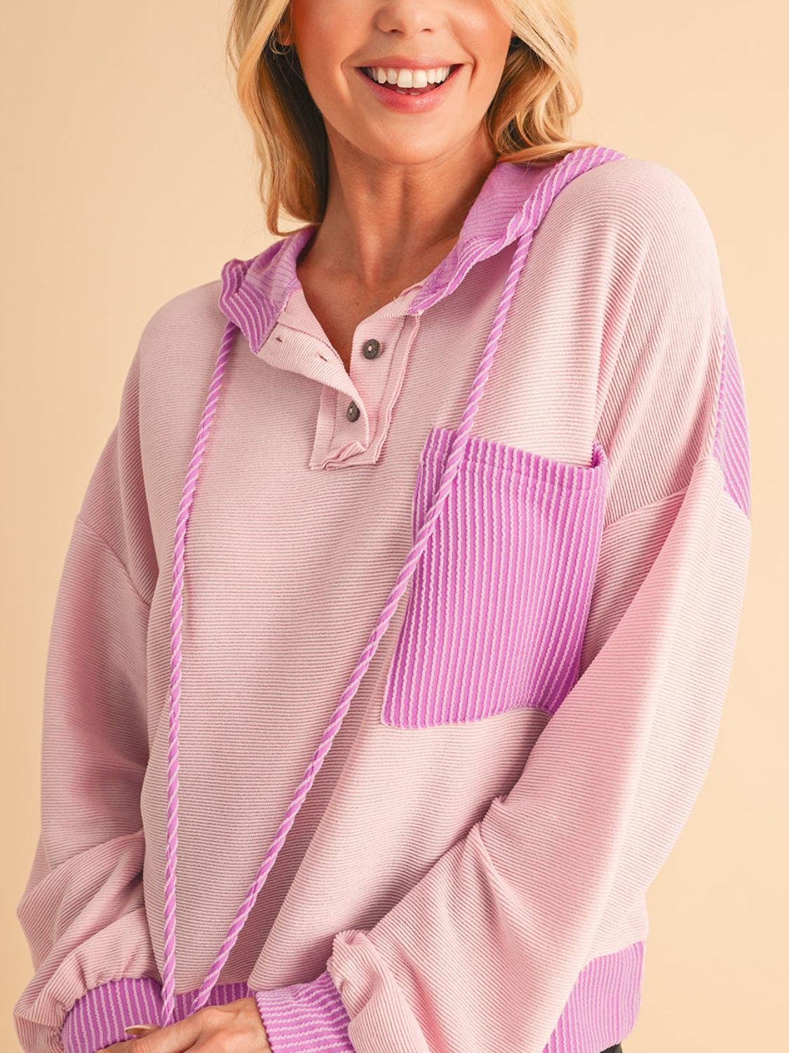 Sudadera Con Capucha y Bloques De Color Para Mujer | Ideal Para Uso Diario