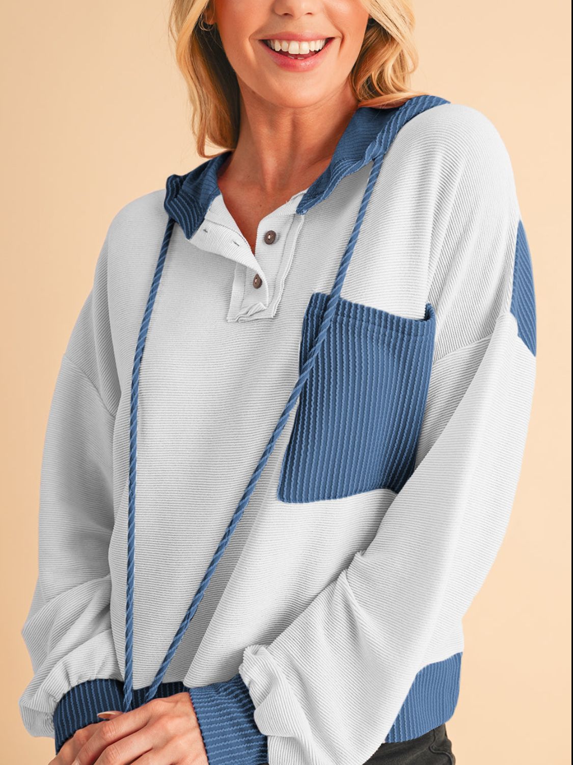 Sudadera Con Capucha y Bloques De Color Para Mujer | Ideal Para Uso Diario