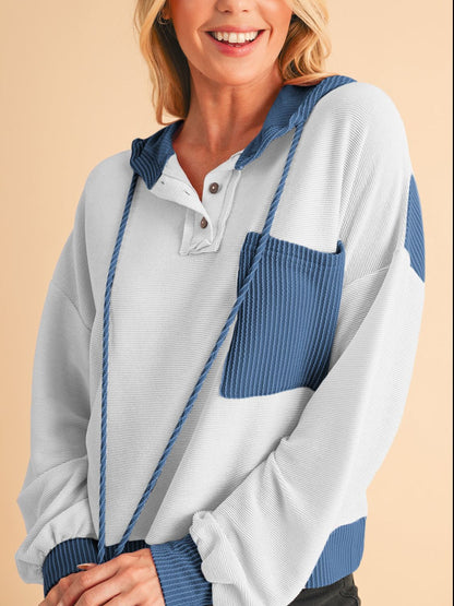 Sudadera Con Capucha y Bloques De Color Para Mujer | Ideal Para Uso Diario