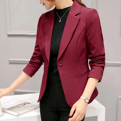 Blazer De Corte Estructurado Con Cierre De Un Botón Para Mujer | Ideal Para Uso Profesional Y Diario