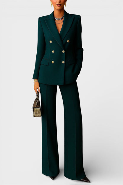 Conjunto de Dos Piezas con Blazer Estructurado y Pantalón a Juego para Mujer | Ideal para Oficina o Uso Diario