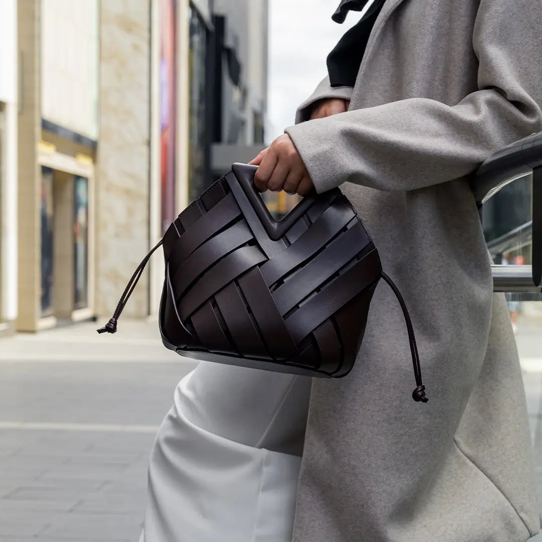Bolso De Mano Con Estructura Tressada Y Asa Rígida Para Uso Diario | Ideal Para Salidas