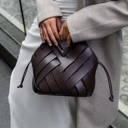 Bolso De Mano Con Estructura Tressada Y Asa Rígida Para Uso Diario | Ideal Para Salidas