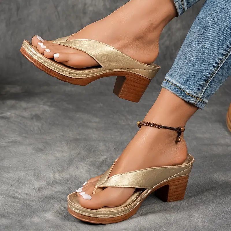 Sandalias De Tacón Abierto Para Mujer | Ideal Para Uso Diario Y Temporada Cálida