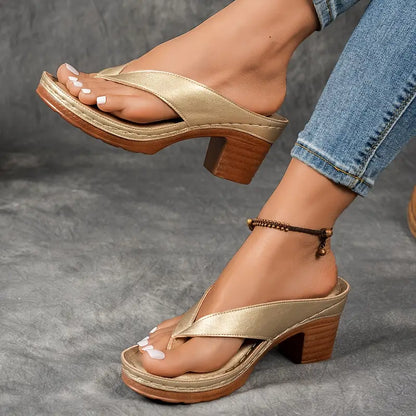 Sandalias De Tacón Abierto Para Mujer | Ideal Para Uso Diario Y Temporada Cálida