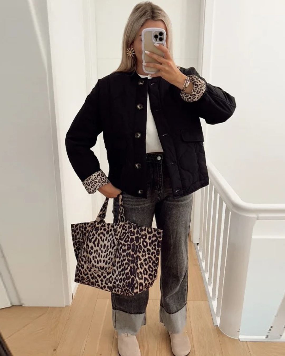Chaqueta Reversible Con Botones Y Bolsillos Frontales Para Mujer | Ideal Para Uso Diario Y Temporada Intermedia