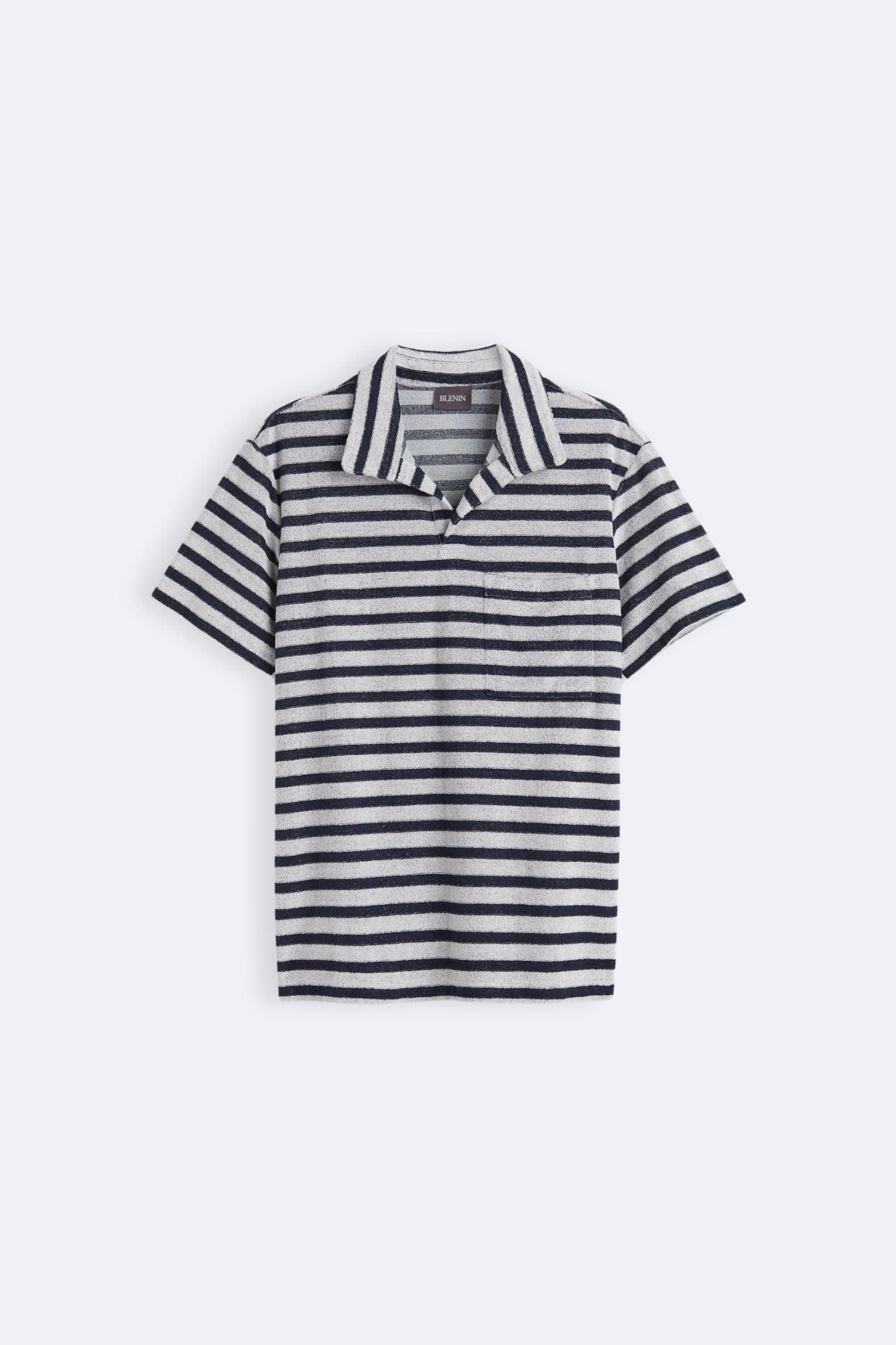 Polo de Manga Corta a Rayas con Cuello Polo para Hombres | Ideal para Temporada Cálida