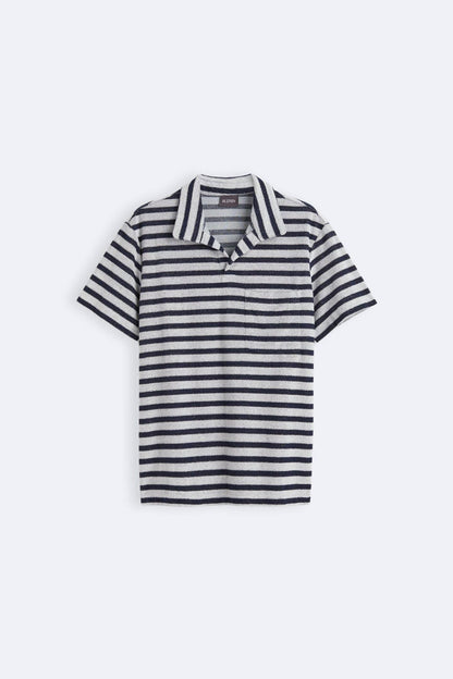 Polo de Manga Corta a Rayas con Cuello Polo para Hombres | Ideal para Temporada Cálida