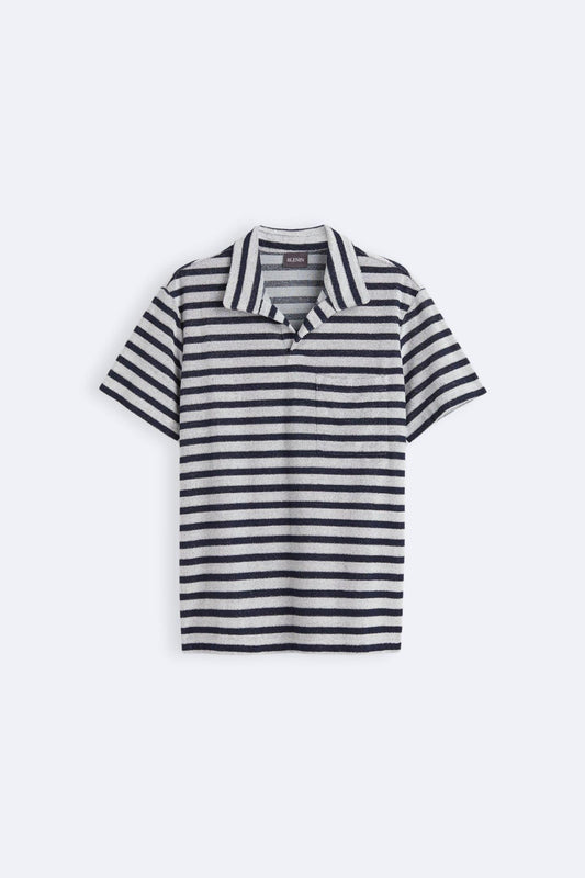 Polo de Manga Corta a Rayas con Cuello Polo para Hombres | Ideal para Temporada Cálida