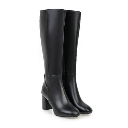 Botas Con Tacón De Bloque Y Cierre Lateral Para Mujer | Ideal Para Uso Diario