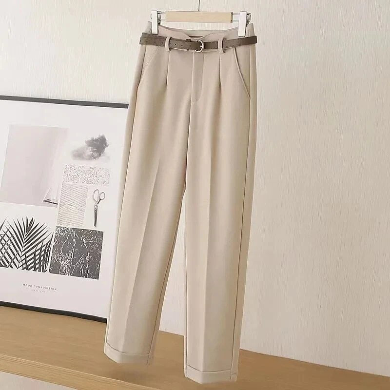 Pantalón Amplio de Talle Alto con Bolsillos Frontales para Mujer | Ideal para Uso Diario o Salidas Informales