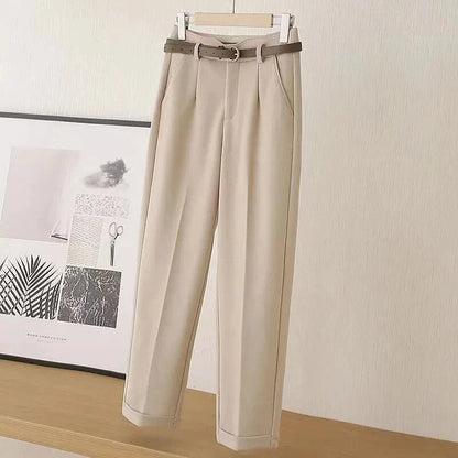 Pantalón Amplio de Talle Alto con Bolsillos Frontales para Mujer | Ideal para Uso Diario o Salidas Informales