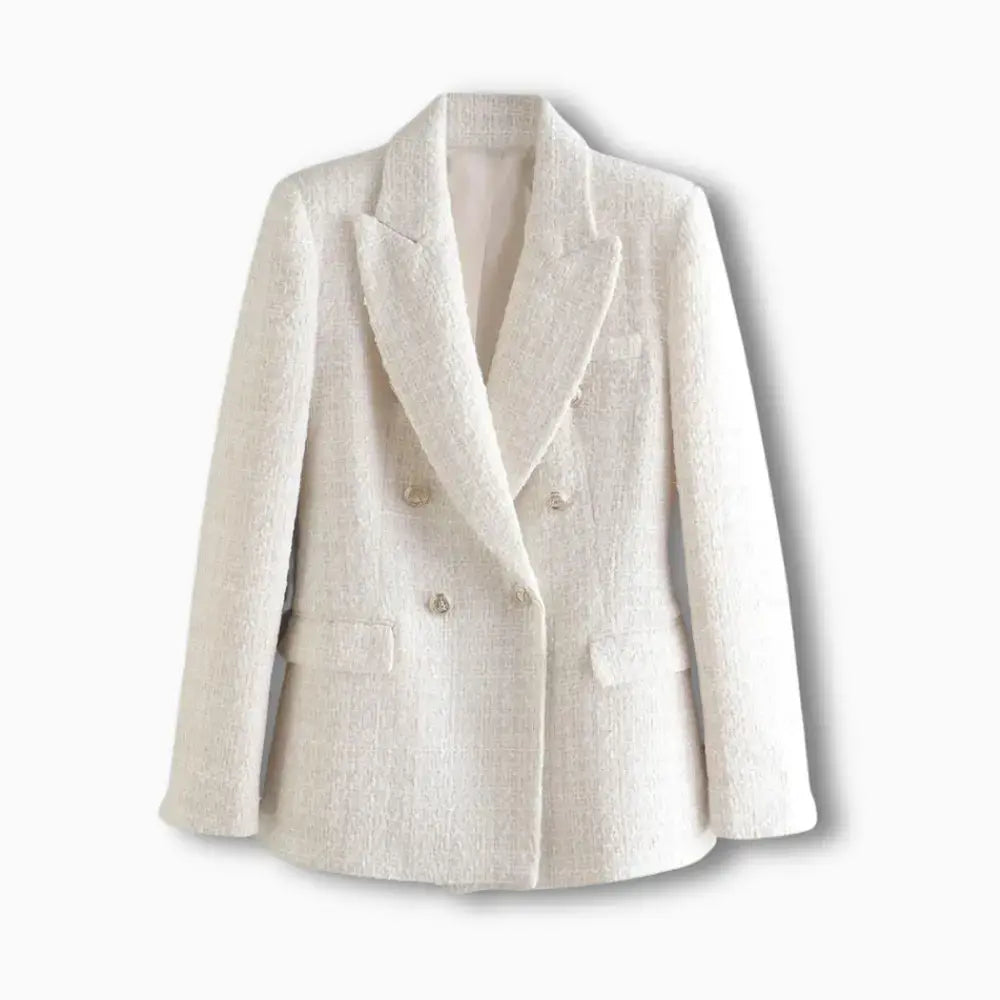 Blazer De Estilo Retro Con Corte Estructurado Para Mujer | Ideal Para Uso Profesional Y Diario