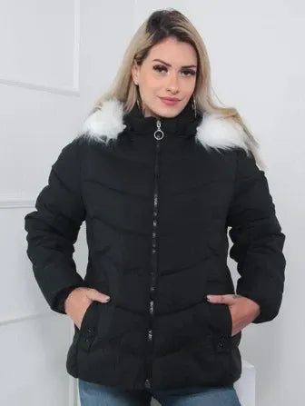 Chaqueta Acolchada con Capucha Desmontable para Mujer | Ideal para La Temporada Fría