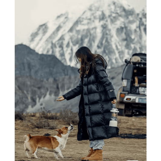 Chaqueta Larga De Invierno Con Cuello Alto Para Mujer | Ideal Para Uso Diario