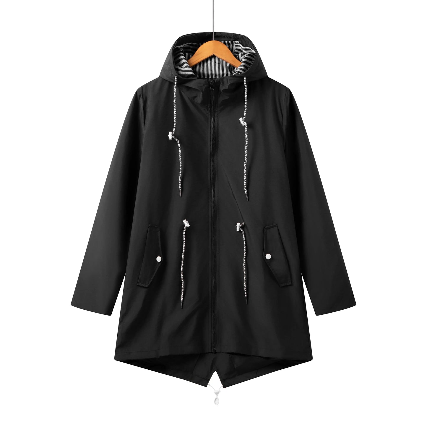Chaqueta Casual Con Capucha Y Cierre De Cremallera Para Mujer | Ideal Para Uso Diario
