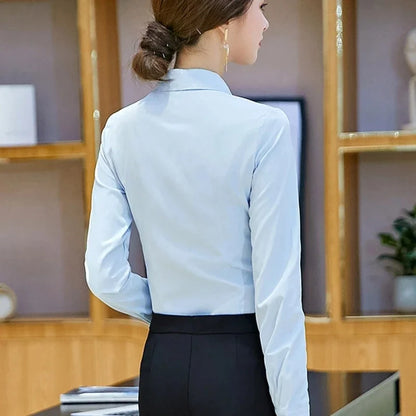 Camisa Con Cierre De Botones Y Corte Estructurado Para Mujer | Ideal Para Oficina Y Ocasiones Formales