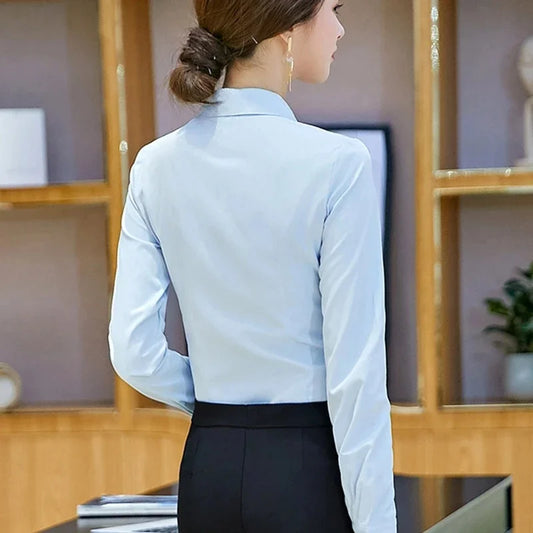 Camisa Con Cierre De Botones Y Corte Estructurado Para Mujer | Ideal Para Oficina Y Ocasiones Formales