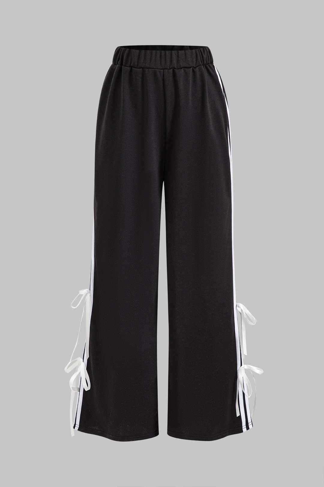 Conjunto De Dos Piezas Con Sudadera Corta Y Pantalón De Corte Amplio Para Mujer | Ideal Para Uso Diario