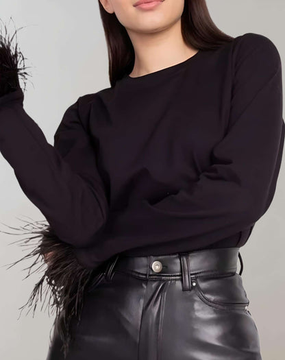 Suéter Con Detalle Decorativo En Los Puños Para Mujer | Ideal Para Primavera, Otoño E Invierno