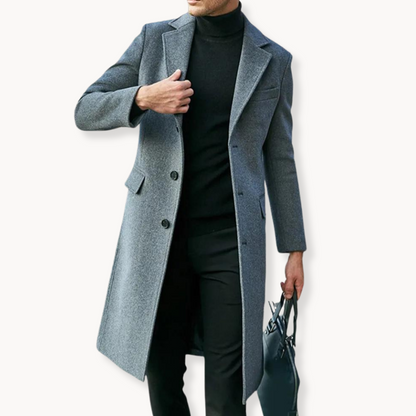 Blazer Largo De Corte Ajustado Con Cierre De Botones Para Adultos | Ideal Para Uso Diario O Semi-formal