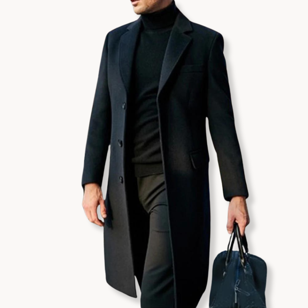 Blazer Largo De Corte Ajustado Con Cierre De Botones Para Adultos | Ideal Para Uso Diario O Semi-formal