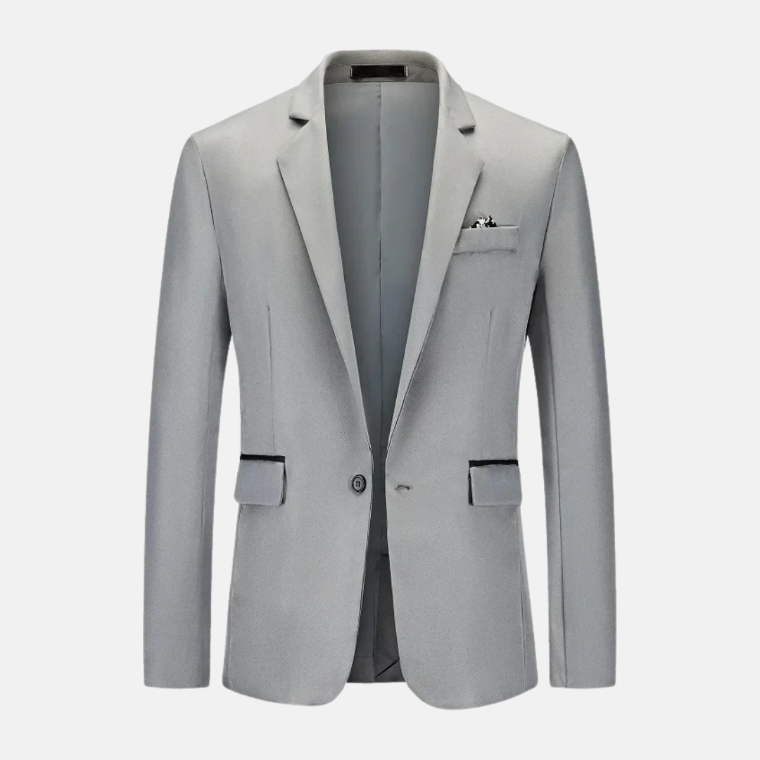 Blazer de Manga Larga con Cierre de Botones para Hombre | Ideal para Uso Diario u Oficina