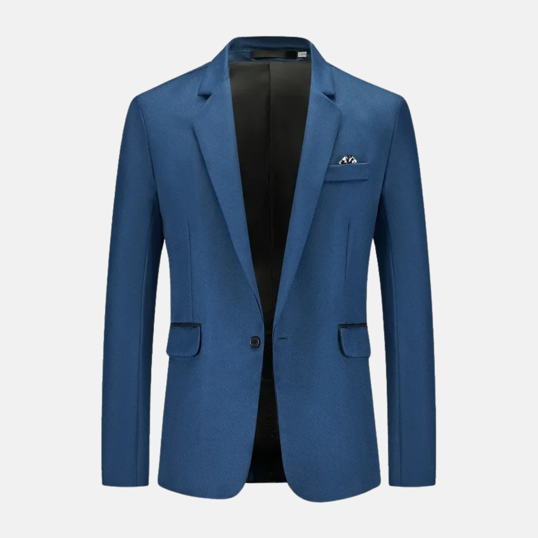 Blazer de Manga Larga con Cierre de Botones para Hombre | Ideal para Uso Diario u Oficina