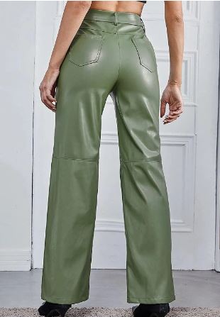 Pantalón de Corte Recto con Cierre de Botón y Cremallera para Mujer | Ideal para Uso Diario