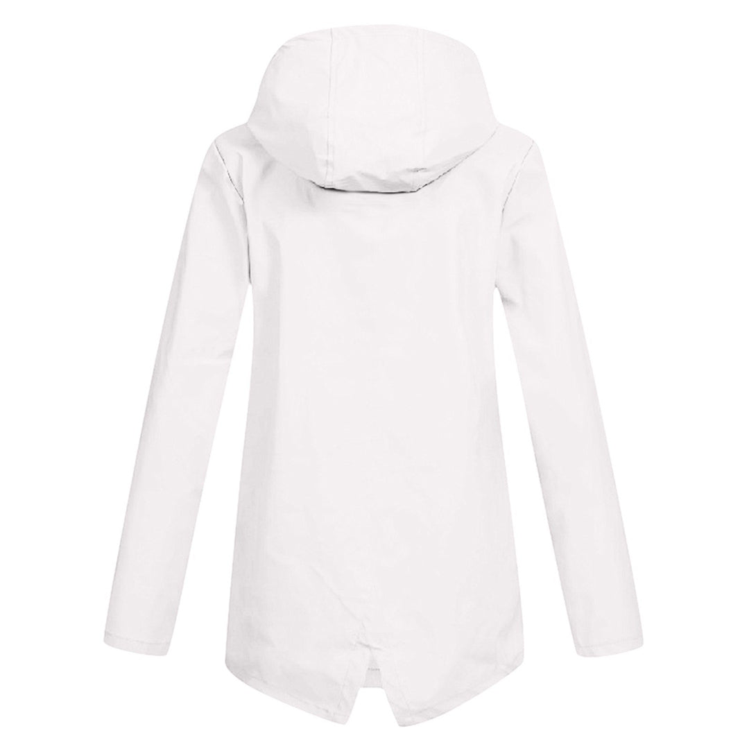 Manteau Long Imperméable avec Capuche pour Femme | Idéal pour les Jours de Pluie