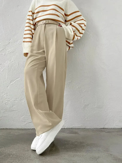 Pantalón De Corte Amplio Para Mujer | Ideal Para Uso Diario Y Profesional