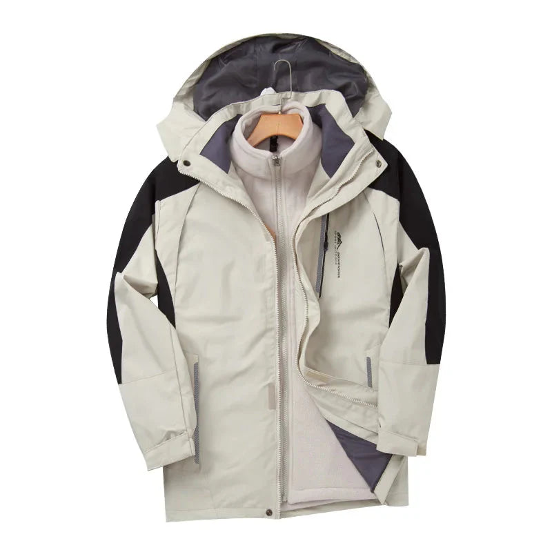Chaqueta 3 en 1 con Capa Interior Extraíble y Capucha Ajustable para Mujer | Ideal para Varias Estaciones