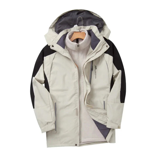 Chaqueta 3 en 1 con Capa Interior Extraíble y Capucha Ajustable para Mujer | Ideal para Varias Estaciones
