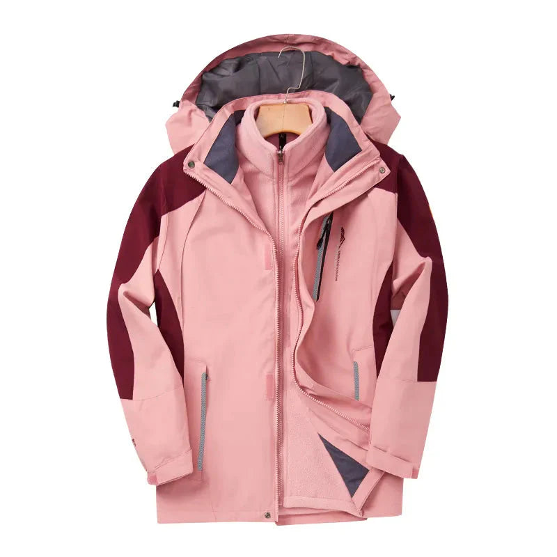 Chaqueta 3 en 1 con Capa Interior Extraíble y Capucha Ajustable para Mujer | Ideal para Varias Estaciones