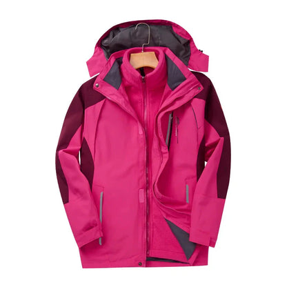 Chaqueta 3 en 1 con Capa Interior Extraíble y Capucha Ajustable para Mujer | Ideal para Varias Estaciones