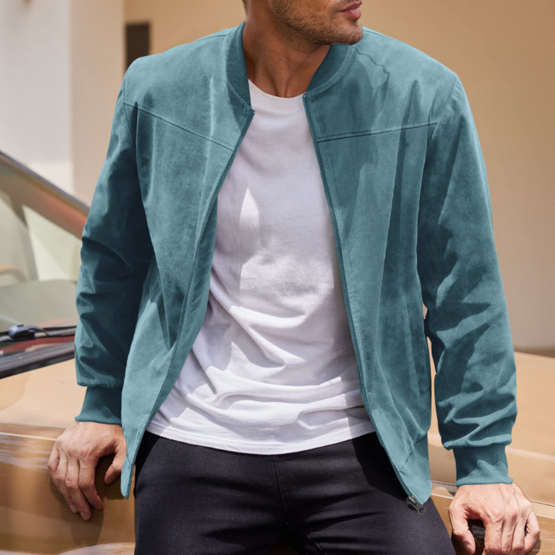 Chaqueta Bomber con Cierre de Cremallera para Adultos | Ideal para Períodos de Entretiempo