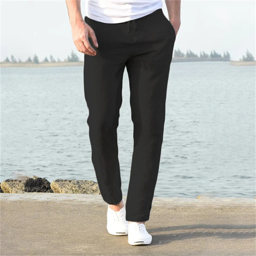 Pantalón con Cintura Elástica y Cordón Ajustable para Hombre | Ideal para Uso Diario y Ocio