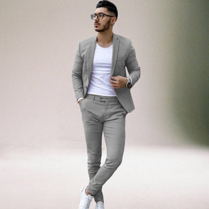 Conjunto de Blazer y Pantalón Slim para Hombre | Ideal para Ocasiones Formales y Uso Diario