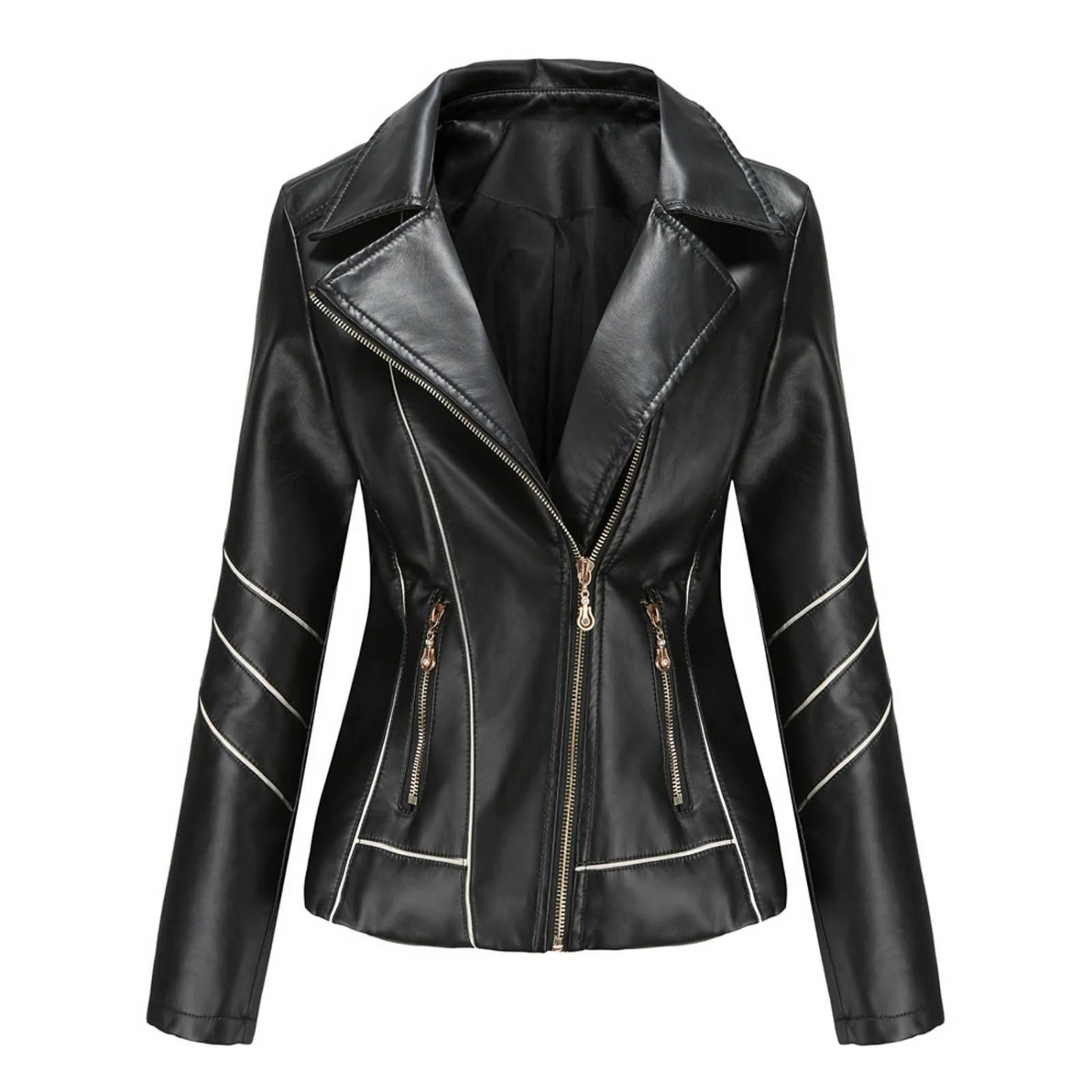 Chaqueta con Cuello Vuelto y Corte Estructurado para Mujer | Ideal para la Media Estación