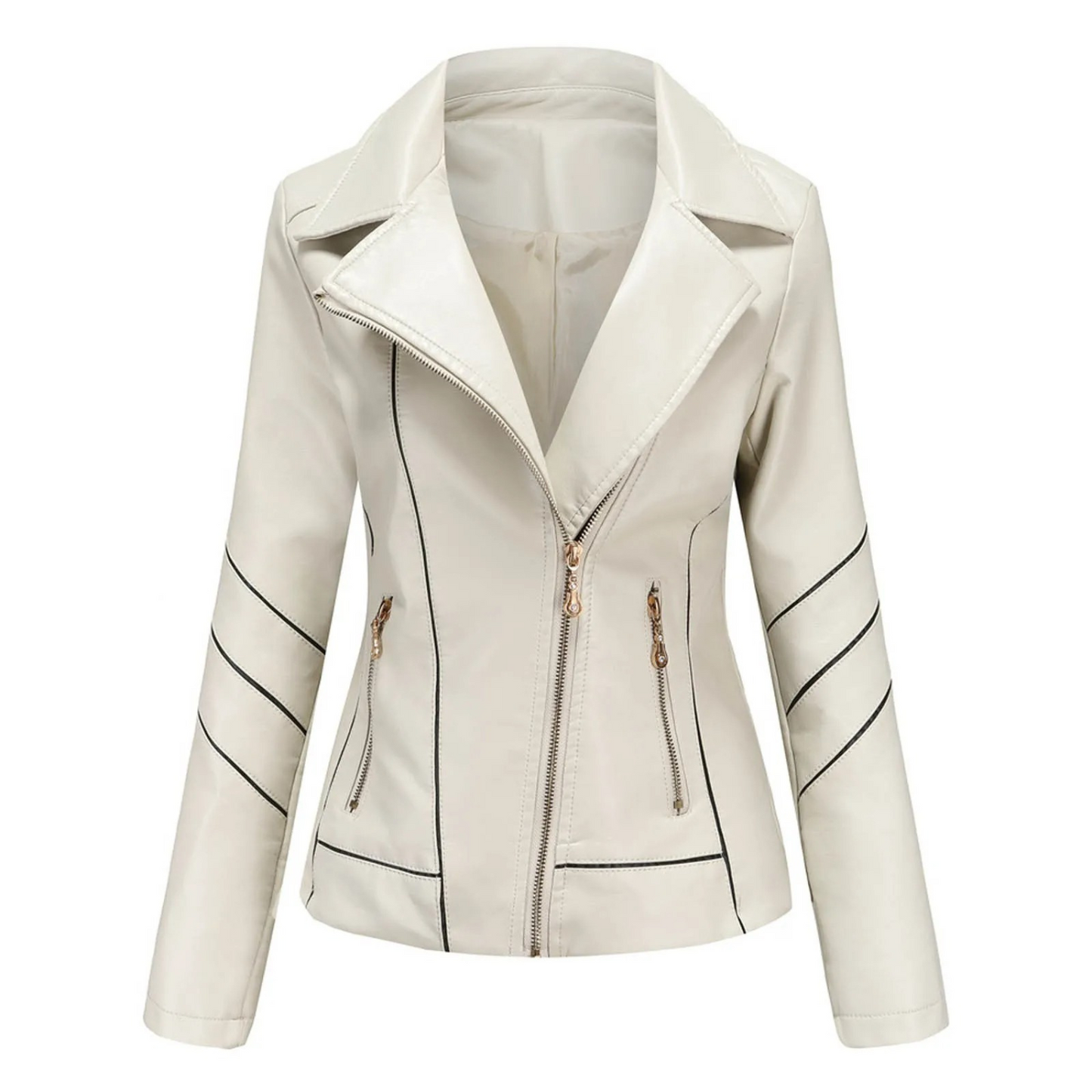 Chaqueta con Cuello Vuelto y Corte Estructurado para Mujer | Ideal para la Media Estación
