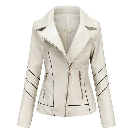 Chaqueta con Cuello Vuelto y Corte Estructurado para Mujer | Ideal para la Media Estación