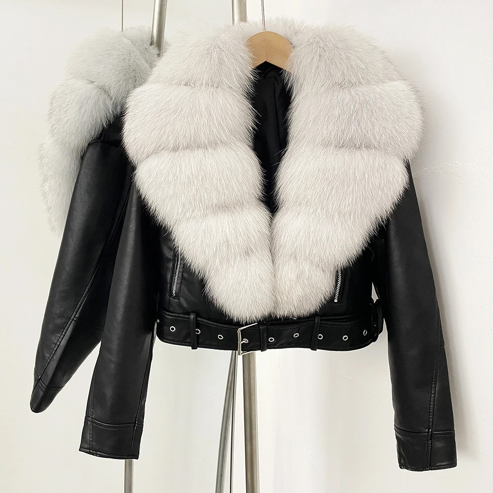 Chaqueta Aviador Corta con Cinturón Ajustable para Mujer | Ideal para Uso Diario en Días Frescos