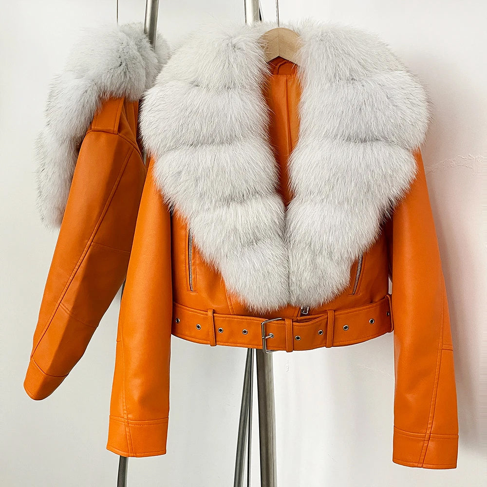 Chaqueta Aviador Corta con Cinturón Ajustable para Mujer | Ideal para Uso Diario en Días Frescos