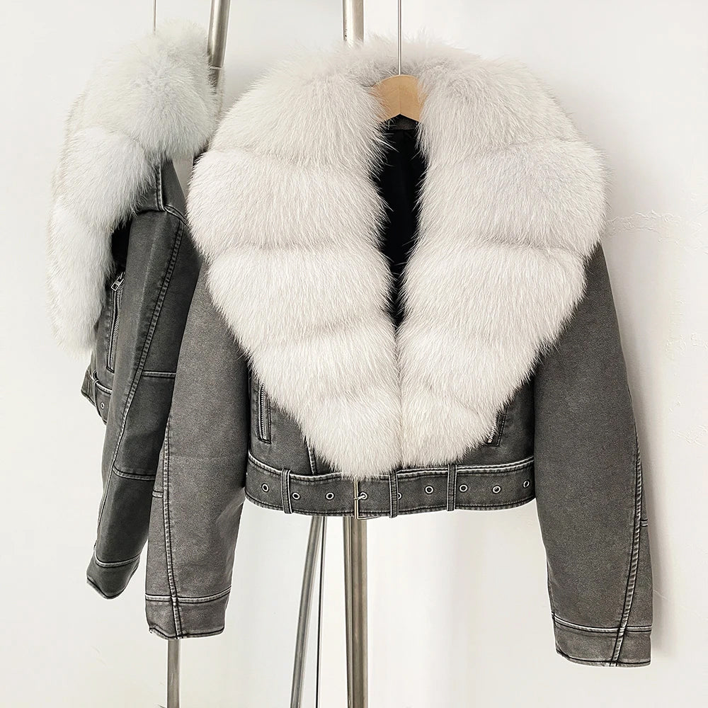 Chaqueta Aviador Corta con Cinturón Ajustable para Mujer | Ideal para Uso Diario en Días Frescos